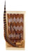 Uncorked Creations White/Brown Chevron with Feather Wine Cork Holder